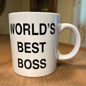 NBC The Office World's Best Boss Silver Buffalo 20oz Ceramic Mug
